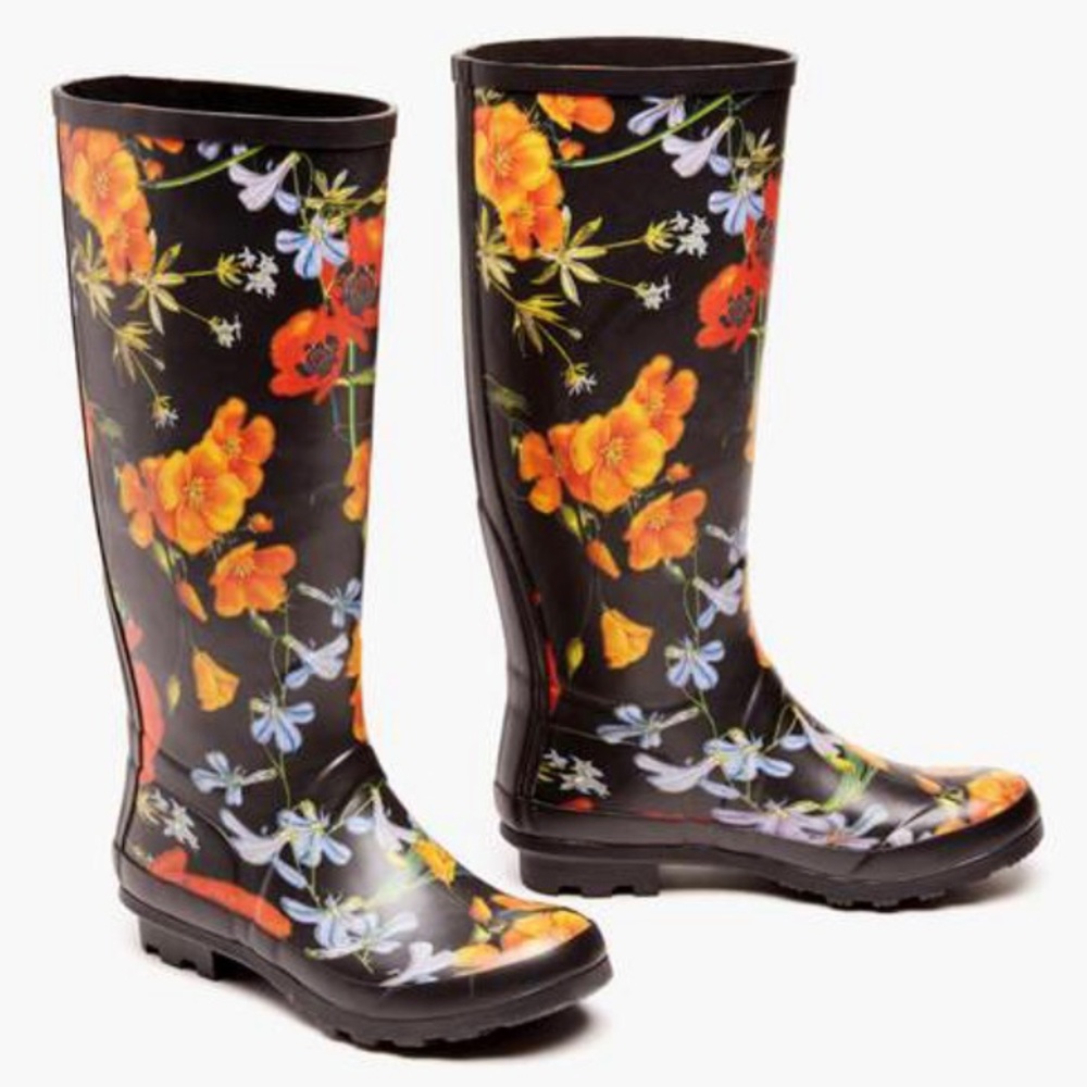 Floral Rain Boots